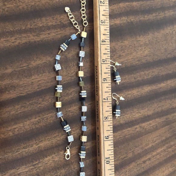 Vintage Rare Brighton SILENT CODE Necklace Bracelet Earring Geometrical - Picture 9 of 9